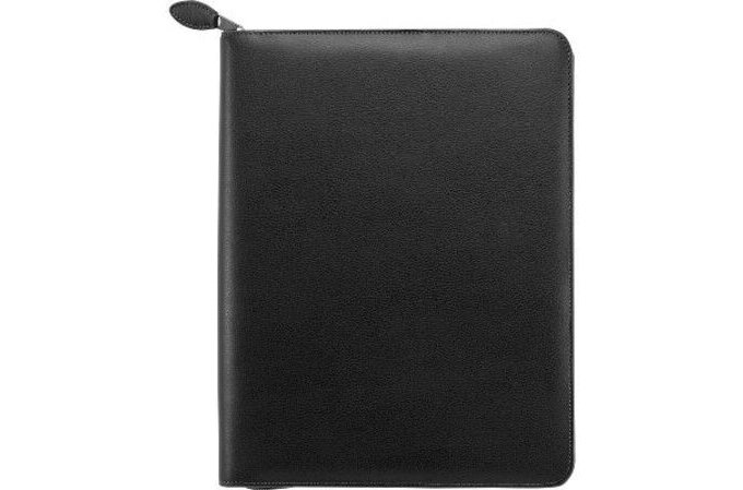 Day-Timer Armorhide Leather Zippered Planner Cover Black, Notebook Size ...