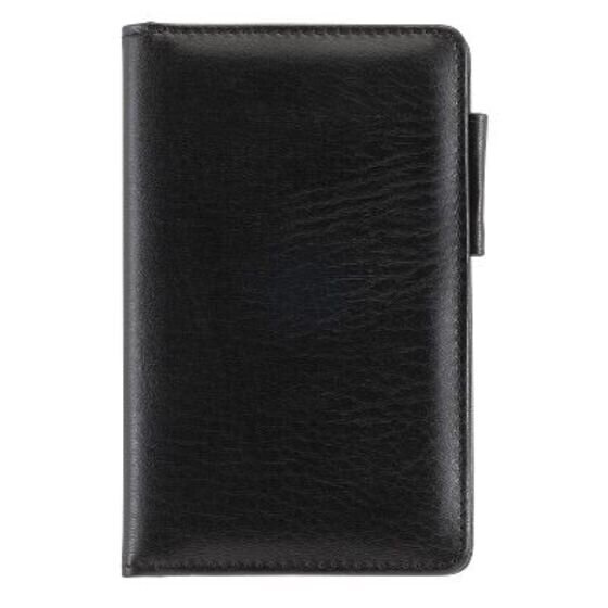 Day-Timer Belgian Bonded Leather Wallet, Black, Compact, 3