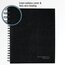 Hardcover Legal Ruled Business Notebook with Pocket, 96 Sheets, 8 7/8" x 11", Black