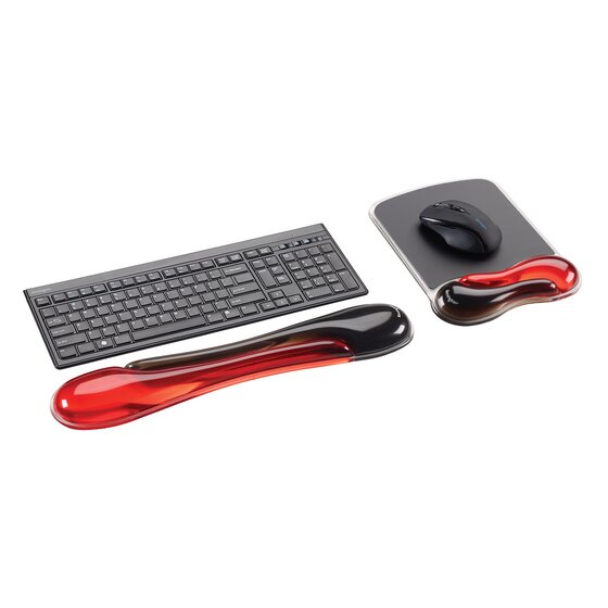 Duo Gel Mouse & Keyboard Wrist Rest Bundle Red Ergonomic Mouse Pads & Wrist Rests Kensington