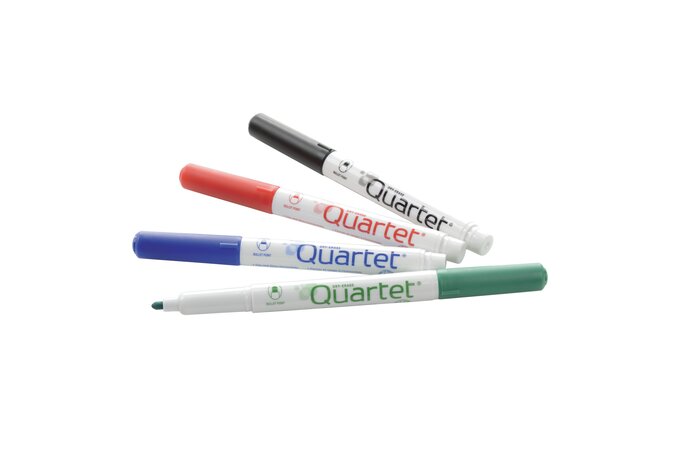  Quartet 51659312 Low-Odor ReWritables Dry Erase Mini-Marker  Set, Fine Point, Classic, 6/Set : Commercial Food Service Equipment :  Office Products