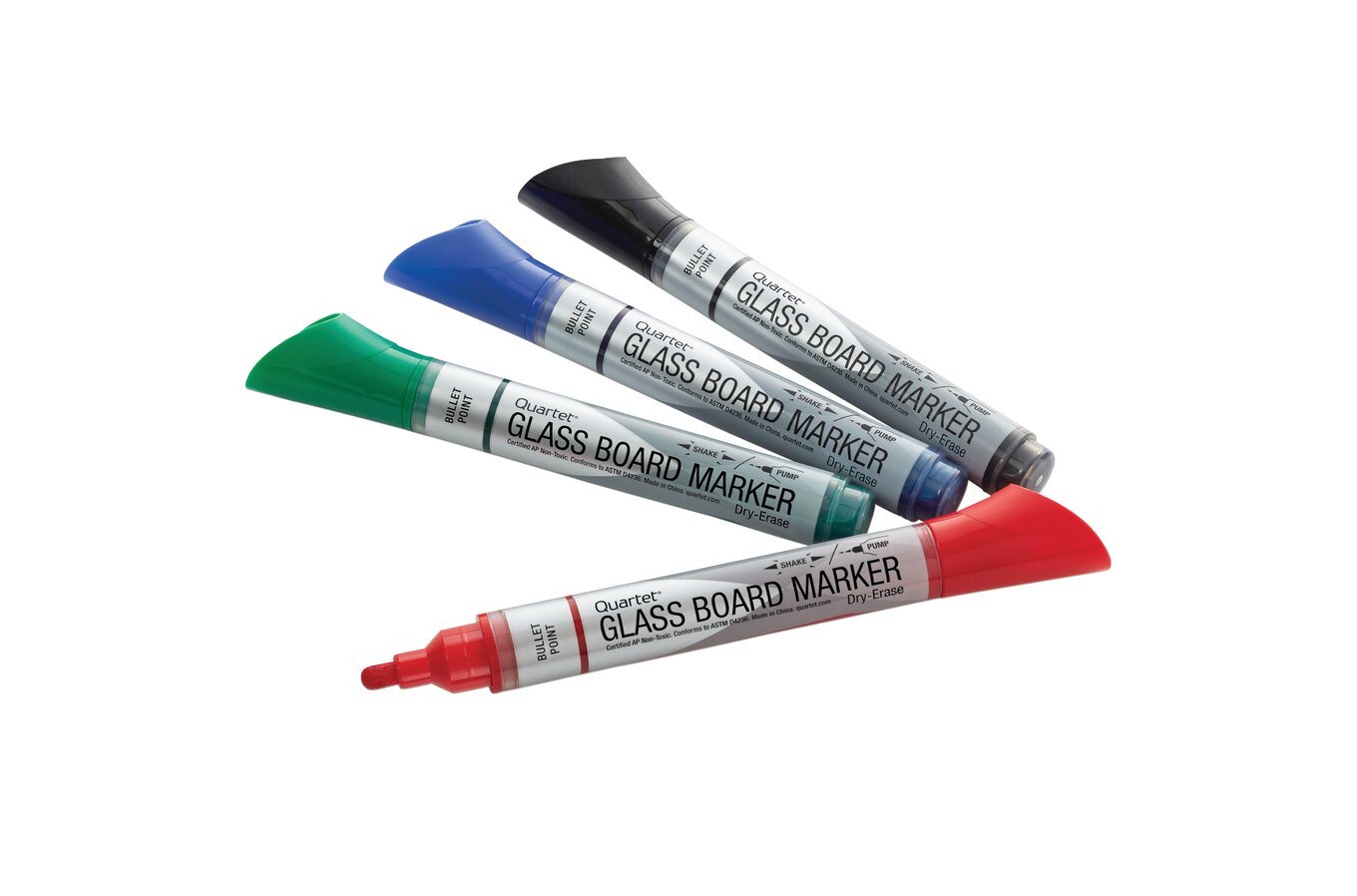  Quartet Glass Dry Erase Markers, Whiteboard Markers, Bullet  Tip, White and Neon Colors, 6 Pack (79559Q) : Office Products