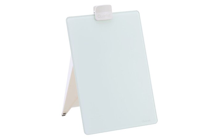 Quartet® Glass Dry-Erase Desktop Easel, White Surface, Frameless, 9W x  11H (GDE119)