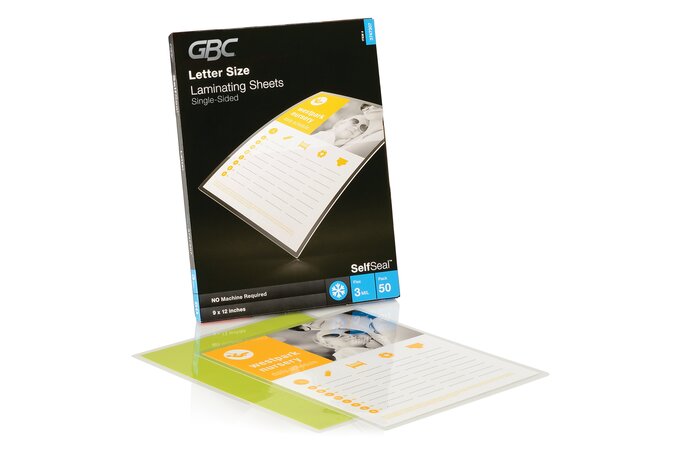 Self Adhesive Laminating Sheets, 3mil, 50 pack - LD Products