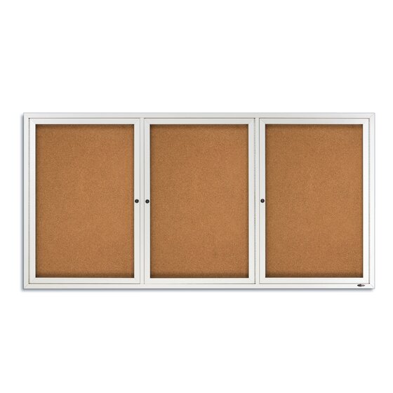 Aluminum Frame 2 x 3 Feet Quartet Enclosed Cork Indoor Bulletin Board 2363 