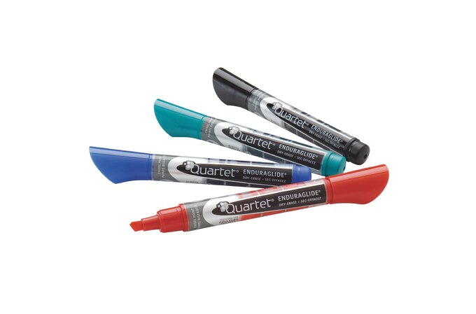  Quartet Dry Erase Markers, Whiteboard Markers, Chisel Tip,  EnduraGlide, BOLD COLOR, Blue, 12 Pack