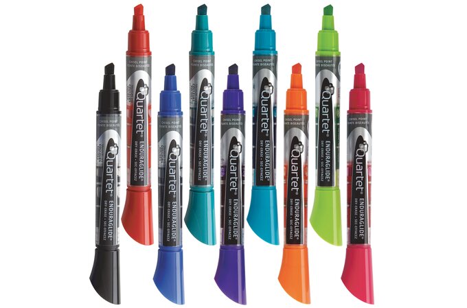 hydrogen romantic Panther Quartet EnduraGlide Dry-Erase Markers, Chisel Tip, Assorted Classic & Neon  Colors, 12 Pack | Markers & Accessories | Quartet
