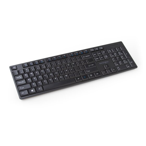 Kensington® Pro Fit® Low-Profile Wireless Keyboard with Spill-Proof Keyboard with Multimedia Keys & AES Encryption