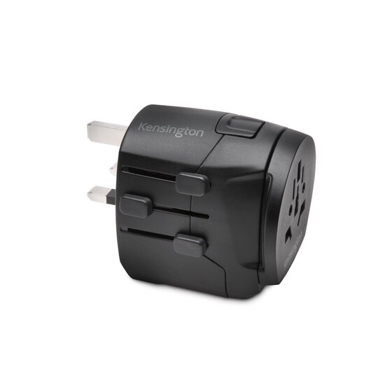 Kensington® International Travel Adapter – Grounded (3-Prong) with Dual USB Ports to Support High Power Devices
