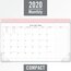 Cambridge WorkStyle Monthly Desk Pad Calendar, Compact, Pink