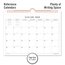 Cambridge WorkStyle Monthly Wall Calendar, Small, Pink