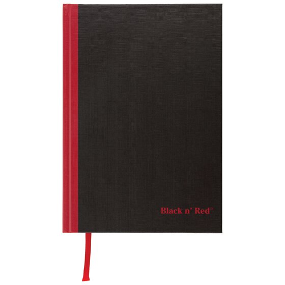 Casebound Black N' Red Hardcover Notebook Pack Large Black 96 Ruled Sheets 