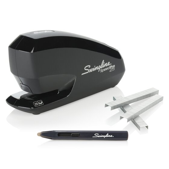Swingline Speed Pro 25 Electric Stapler Value Pack, 25 Sheet Stapler, 5,000  S.F. 4 Premium Staples, Staple Remover