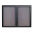 Quartet Enclosed Radius Fabric Bulletin Board, 4' x 3', 2 Door, Graphite Frame thumbnail images 1 of 2