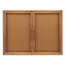 Enclosed Cork Bulletin Board for Indoor Use, 4' x 3', 2 Door, Oak Frame thumbnail images 1 of 6