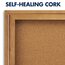 Enclosed Cork Bulletin Board for Indoor Use, 4' x 3', 2 Door, Oak Frame thumbnail images 3 of 6