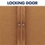 Enclosed Cork Bulletin Board for Indoor Use, 4' x 3', 2 Door, Oak Frame thumbnail images 5 of 6