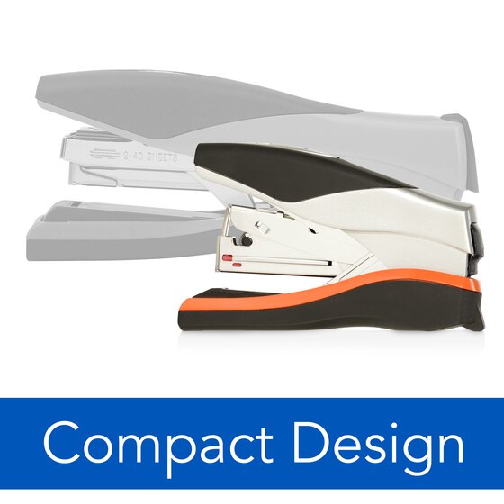 40 Sheet Capacity Low Force Optima 40 Full Strip Stapler Silver/Orange/Black/ 