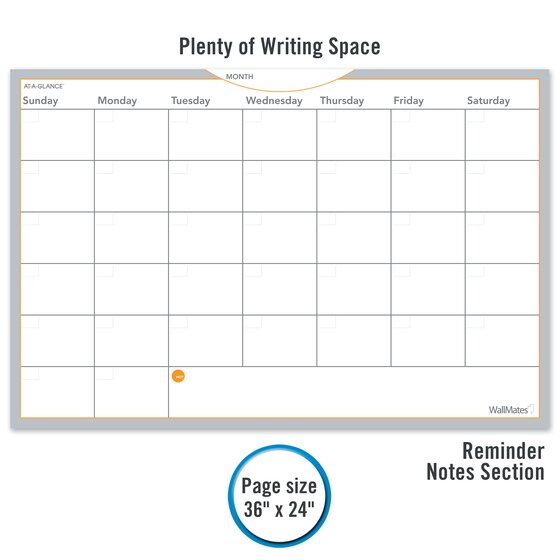 Large Dry Erase Monthly Wall Calendar 36" x 24" Big Reusable Schedule Planner...