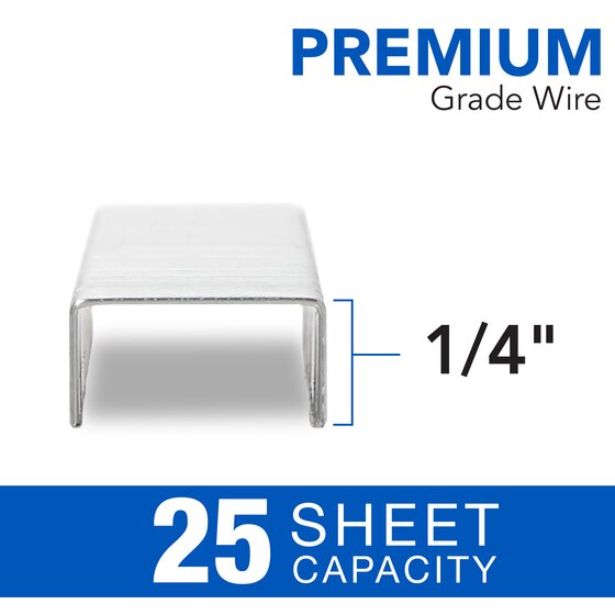 4 Premium Staples,0.25" Leg 0.5" Crown Swingline S.F Steel 210/Strip 5,000/Box 