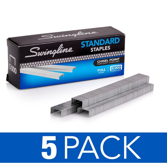 Swingline Standard Staples 5000 ea Pack of 2 