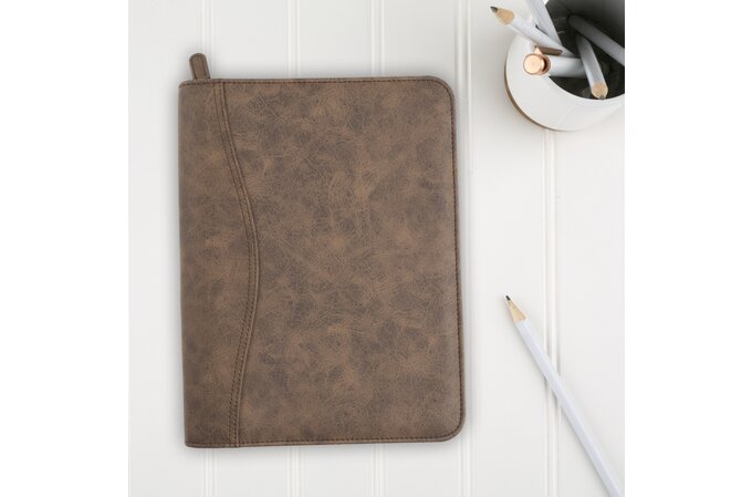 Day-Timer® Distressed Leather Open Style Planner Cover, Dark Tan, Pocket  Size, Fits 3 1/2 x 6 1/2 Pages