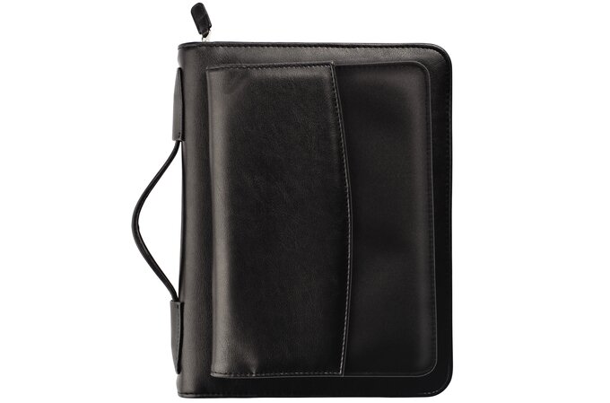 Day-Timer Armorhide Leather Zippered Planner Cover, Pocket Size, 3 1/2 x 6  1/2