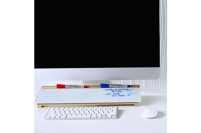 Quartet Glass Dry Erase Desktop Computer Pad 18 X 6 White Gdp186 : Target