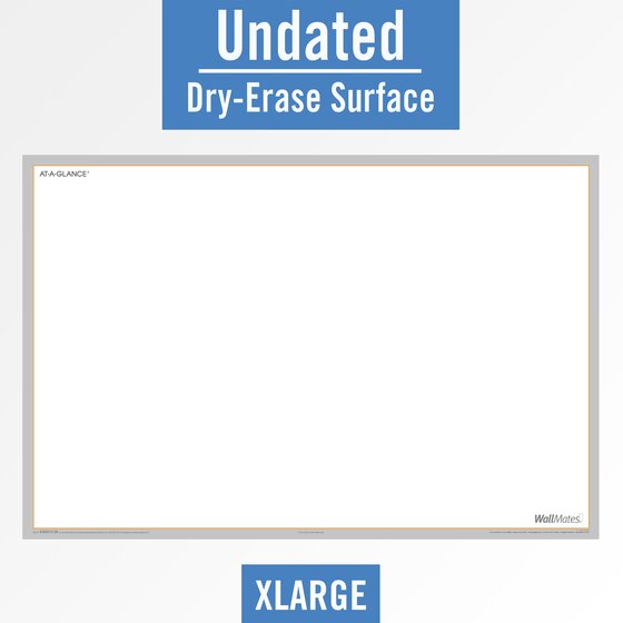 36 x 24 WallMates Self-Adhesive Dry Erase Monthly Planning Surface 