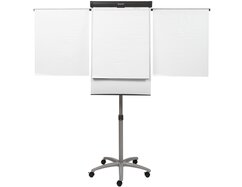 Quartet Compass Nano-Clean Magnetic Mobile Presentation Easel, 36" x 24", Graphite Finish Frame