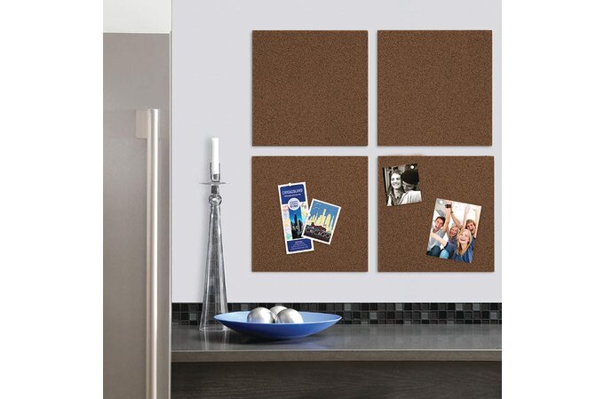 Quartet Cork Tiles, 12 x 12, Cork Board, Bulletin Board, 8 Pack