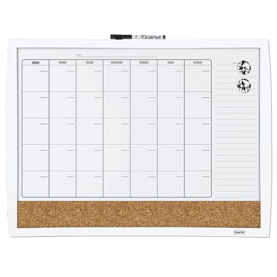 Quartet 3-in-1 Calendar Combination Board, 17