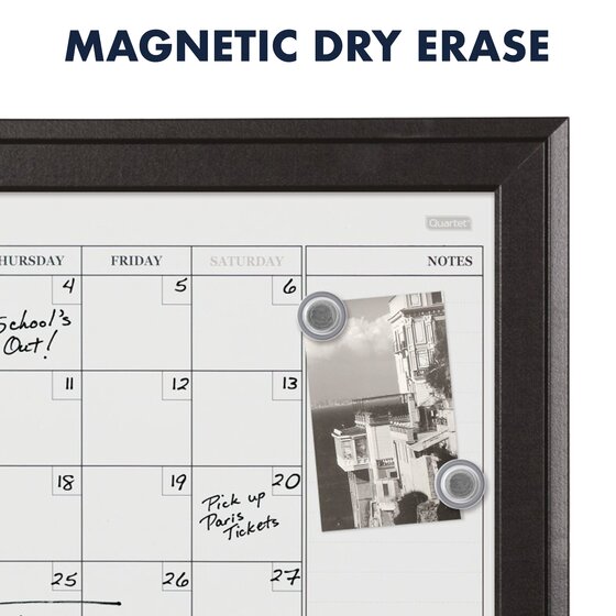 Dry-Erase and Bulletin 79222 7 x 23 Inches Quartet Calendar Combo 
