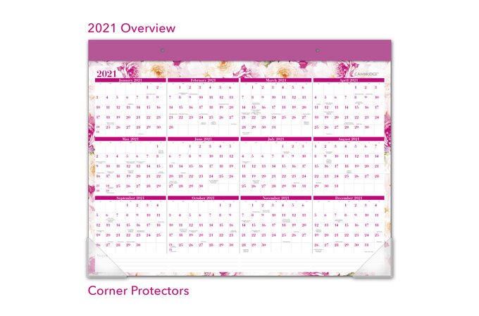 Cambridge Anastasia Monthly Desk Pad Calendar Desk Calendars