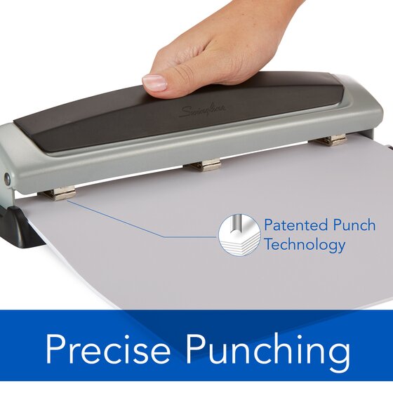 10-Sheet Precision Pro Desktop 2 or 3-Hole Punch SWI74037 BRAND NEW Swingline 