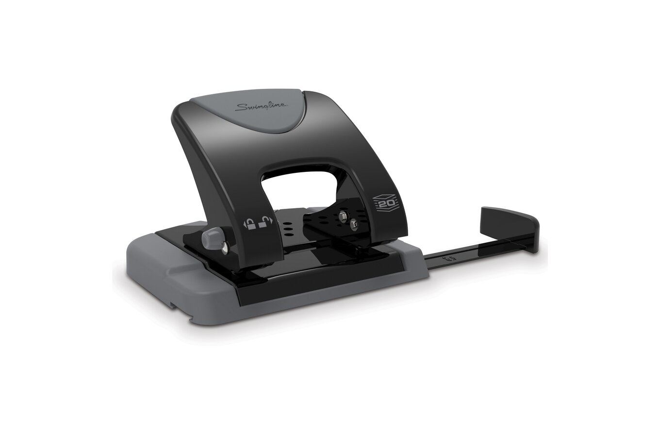 Flisin RNAB0BZ78796Z 2 hole punch,hole puncher, smart touch, 10 sheet punch  capacity, low force, black
