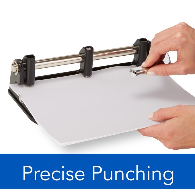 Swingline Accented Heavy Duty Punch, 27 Holes, Adjustable Centers, 40