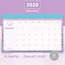 Ivory Ella Compact Monthly Desk Pad Calendar