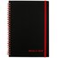 Black n' Red‭ Soft Cover Business Notebook, Twin Wire, 70 Sheets, 8 1/4" x 5 7/8", Black‬‬‬‬‬‬ thumbnail images 1 of 2