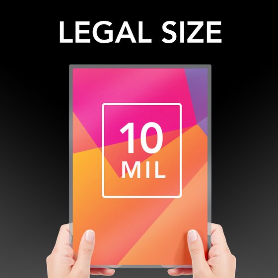 100 Legal Size Laminating Pouches 3 mil.