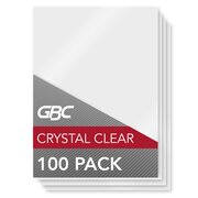 Pochettes de plastification thermique Crystal Clear de GBC, format menu, 5 mil, paquet de 100