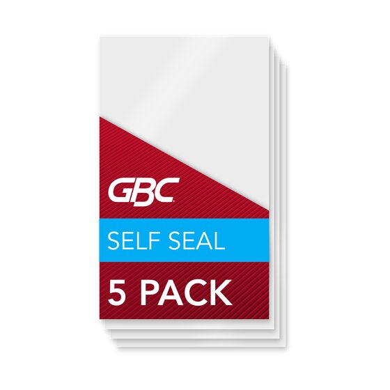 GBC Self Sealing Laminating Pouches, Luggage Tag Size, 8 Mil, 5 Pack