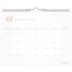 Cambridge WorkStyle Academic Monthly Wall Calendar, Coral
