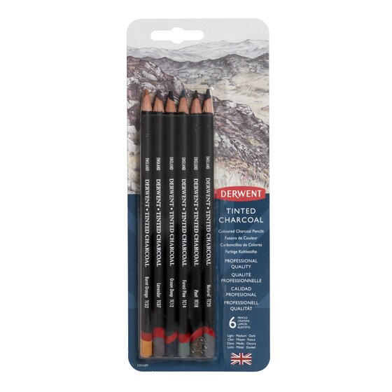 Crayons Tinted Charcoal Blister