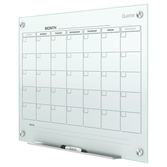 Quartet Infinity® Magnetic Glass Dry-Erase Calendar Boards | Calendar ...