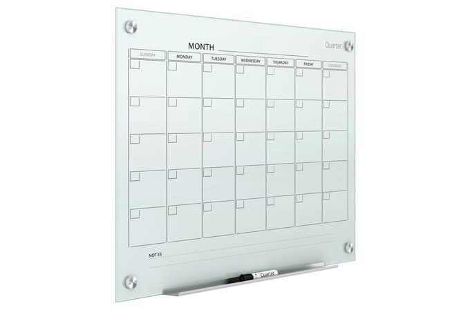 Infinity® Magnetic Glass Dry-Erase Calendar | Calendar Planning Boards | Quartet