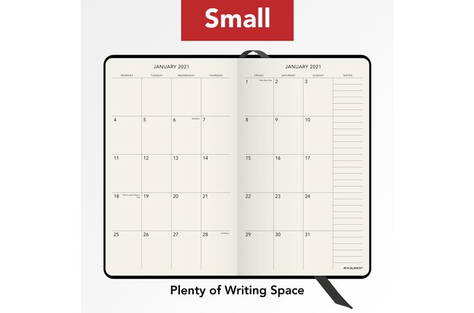 At A Glance 2021 Plan Write Remember Weekly Monthly Planner Black Small 5 X 8 1 4 Weekly Monthly Planners At A Glance