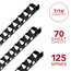 Mead CombBind Binding Spines, 7/16", Black, 125 Pack thumbnail images 2 of 8