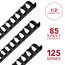 Mead CombBind Binding Spines, 1/2", Black, 125 Pack thumbnail images 2 of 8