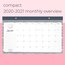 Ivory Ella for Cambridge Stripe Academic Compact Monthly Desk Pad Calendar